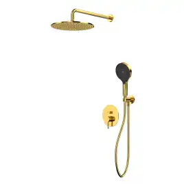 Душевая система для душа WHITECROSS Y gold YSET04TOPGL, скрытого монтажа, Золото глянцевое