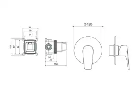 Смеситель для душа Aquatek Бетта AQ1166BGM, Оружейная сталь