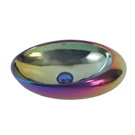 Раковина накладная ABBER BEQUEM 49х31х14 AC2107Regen, овальная, хамелеон