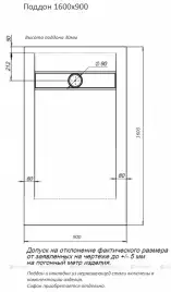 Душевой поддон Aquanet Delight 160х90 из искусственного камня 256311 Белый