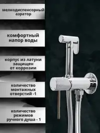 Гигиенический душ со смесителем AVS SEEME 811-331-CR, хром