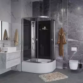 Душевая кабина Niagara Eco 110х80х195 E110/80/40L/TN/BK высокий поддон, без гидромассажа