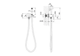 Смеситель с гигиеническим душем Aquatek Европа AQ1021BG, Золото матовое