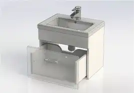 Тумба под раковину Aquanet Верона 50 белый (подвесная 1 ящик) 207765