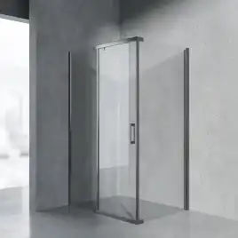 Душевой уголок AVS Фаворит 120x90 см профиль оружейная сталь, стекло прозрачное, 803-0025-195-1290-WS-T