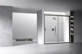 Душевая дверь Veconi Vianno VN-60B 170 см, VN60B-170-01-C5, профиль Черный, стекло Прозрачное