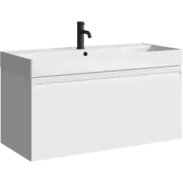 Тумба с раковиной подвесная Aqwella 5 Stars Pure 100 см, PUR0110WM, цвет Белый