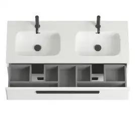 Тумба под раковину Cezares ECO-CER-N 120 см, ECO-CER-N-1200-2C-SO-2-BL (без ручек), Bianco Lucido