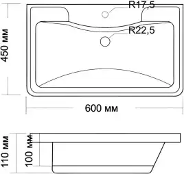 Тумба под раковину Grossman Адель 60 подвесная, белая глянцевая (106006)