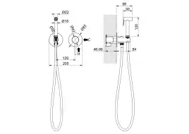 Смеситель с гигиеническим душем Aquatek Европа AQ1319BG, Золото матовое