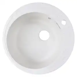 Кухонная мойка AZARIO Solo 505x505x190 искусственный мрамор, цвет белый крап: CS00105233