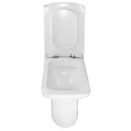 Унитаз напольный Azario Glory AZ-49 безободковый, с бачком и сидением микролифт, Белый глянцевый