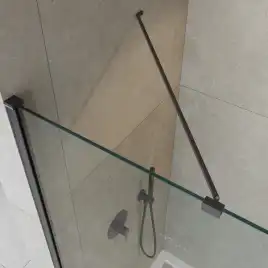 Душевая перегородка универсальная LIBERTA-L-1-TB-120-C-NERO стекло Прозрачное, профиль Черный