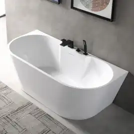 Акриловая ванна Abber 150х80 AB9296-1.5, отдельностоящая, Белая глянцевая