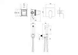 Смеситель с гигиеническим душем Aquatek Оберон AQ1219BG, Золото матовое
