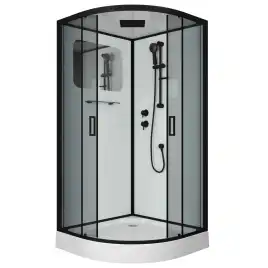 Душевая кабина Niagara Premium 90х90х210 NG-6901-01BLACK низкий поддон, без гидромассажа