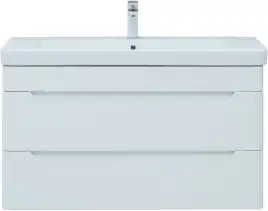 Тумба под раковину Aquanet София 105 белый глянец (2 ящика) 274116
