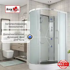 Душевая кабина AvaCan EM2812RN 120x80 см, низкий поддон, без крыши, правая