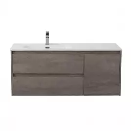 Тумба под раковину BelBagno KRAFT-1200-2C-1A-SO-CG-L подвесная Cemento Grigio