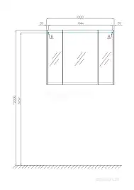 Зеркало-шкаф Aquaton Нортон 100 1A249302NT010  цвет, белый