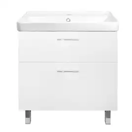 Тумба с раковиной Azario Ника 70 CS00089990   , напольная, Белая глянцевая