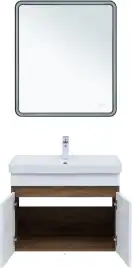 Тумба под раковину Aquanet Оптима 70 дуб рустикальный/белый сатин, 344792