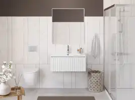 Тумба под раковину BelBagno UNO-800-1C-SO-BO подвесная, Bianco Opaco