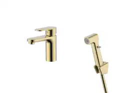 Смеситель для раковины Aquatek Ника AQ1812BG, Золото матовое