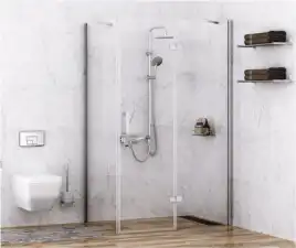 Душевой уголок WasserKRAFT Aller 10H 120х90 10H07RWHITE профиль Белый / Хром стекло Прозрачное