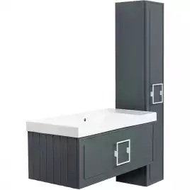 Тумба под раковину La Fenice Cubo 100 FNC-01-CUB-G-100 Подвесная Серая матовая
