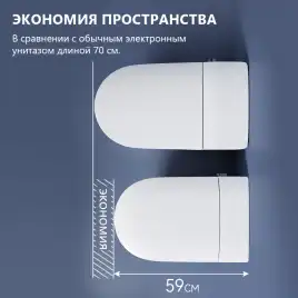 Электронный унитаз-биде ABBER Bequem AC1121S подвесной белый
