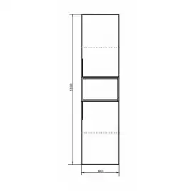 Шкаф-колонна Comforty Франкфурт 40 Бетон светлый, 00-00006505