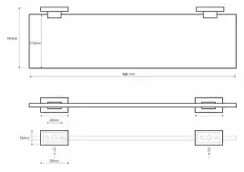 Стеклянная полка 60 см BEMETA PLAZA хром 118102042