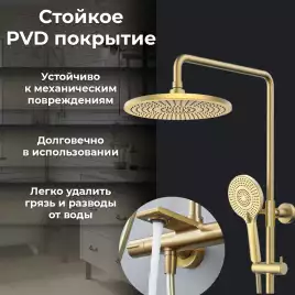 Душевая система AVS Elegant 811-421-BG, брашированное золото