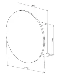 Зеркальный шкаф Aquanet Оптима 70 белый, с LED подсветкой, 344785