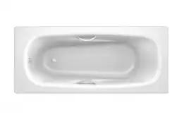 Стальная ванна BLB Universal Atlantica HG 170х75 B75L с/руч 3,5 mm с отверстиями для ручек, Белая