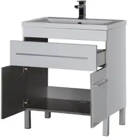 Тумба под раковину Aquanet Верона 75 белый (напольная 1 ящик 2 дверцы) 182706