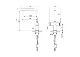 Смеситель для кухни Aquatek Европа AQ1385BGM, Оружейная сталь