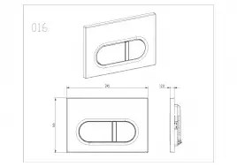 Кнопка смыва Aquatek KDI-0000044, Хром матовый