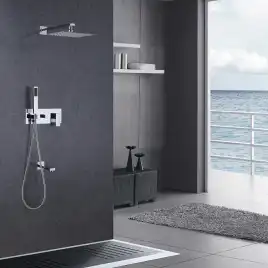 Душевая система ABBER Daheim AF8217 скрытого монтажа с изливом, хром