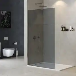 Душевая перегородка универсальная LIBERTA-L-1-TB-120-GR-Cr стекло Тонированное (графит), профиль Хром