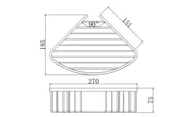 Полка для душа угловая Aquatek Вега AQ4006MB, Черный матовый