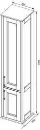 Пенал Aquanet Бостон 36 L белый матовый 209680