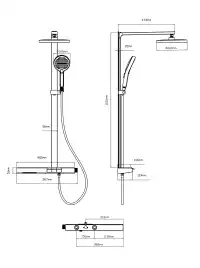 Душевая система  Vincea Arco VSFS-4AR1BG VSFS-4AR1BG для ванны с изливом, брашированное золото