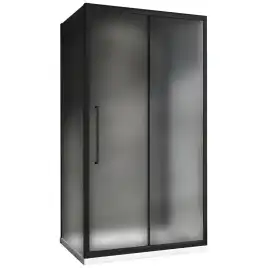 Душевой уголок ABBER Schwarzer Diamant 150х100 см, AG30150BMH-S100BM-S100BM, профиль черный, стекло матовое