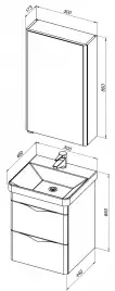 Зеркало-шкаф Aquanet Орлеан 50 белый 183075