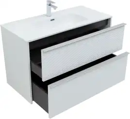Тумба под раковину Aquanet Вита 100 белый матовый, подвесная, 330474