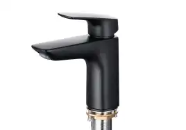 Смеситель с гигиеническим душем Aquatek Вега AQ1012MB, однорычажный, цвет Черный матовый