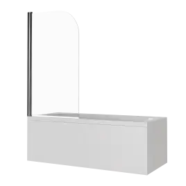 Шторка для ванны Good Door SCREEN H-80-C-В 80 см, ПД00118, профиль Черный, стекло Прозрачное