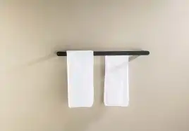 Держатель полотенец 600 мм Aquatek Лира AQ4430MB двойной, Черный матовый